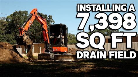 mini excavator for septic installation|Installing Huge Septic Drain Field With Our Kubota KX033 Mini .